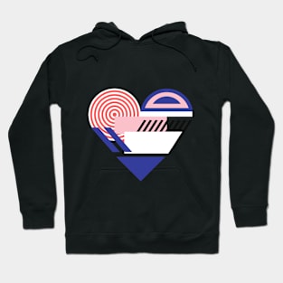 Colorful and Geometric Heart Hoodie